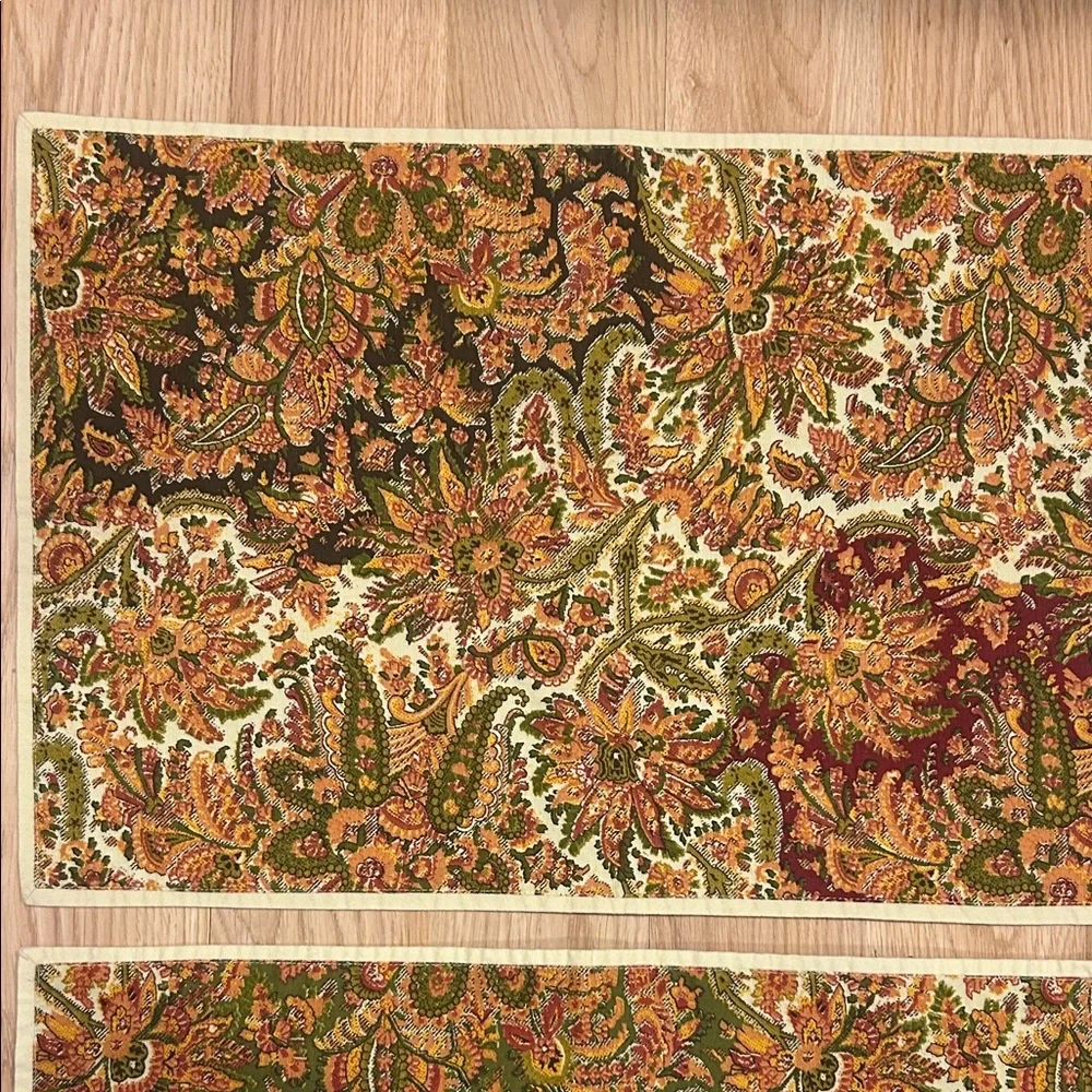 Pottery Barn Vintage Paisley Floral Placemats Qty 3